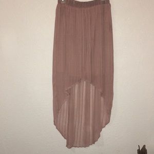 High/low rose maxi skirt